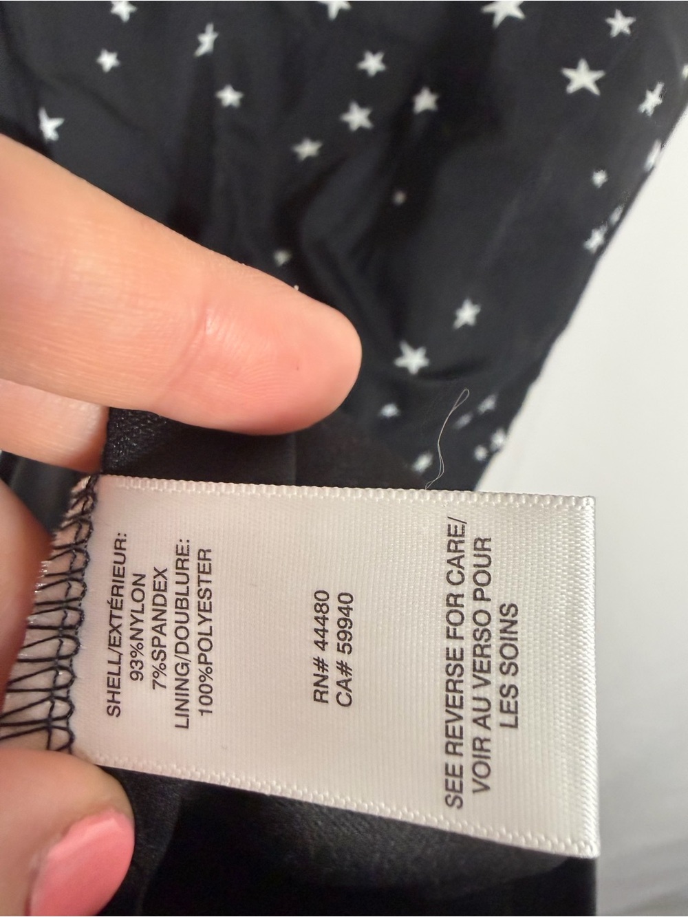 Whimsigoth Celestial Star Black Bodycon Slip Dress with White Star Print - Picture 4 of 6